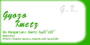 gyozo kmetz business card